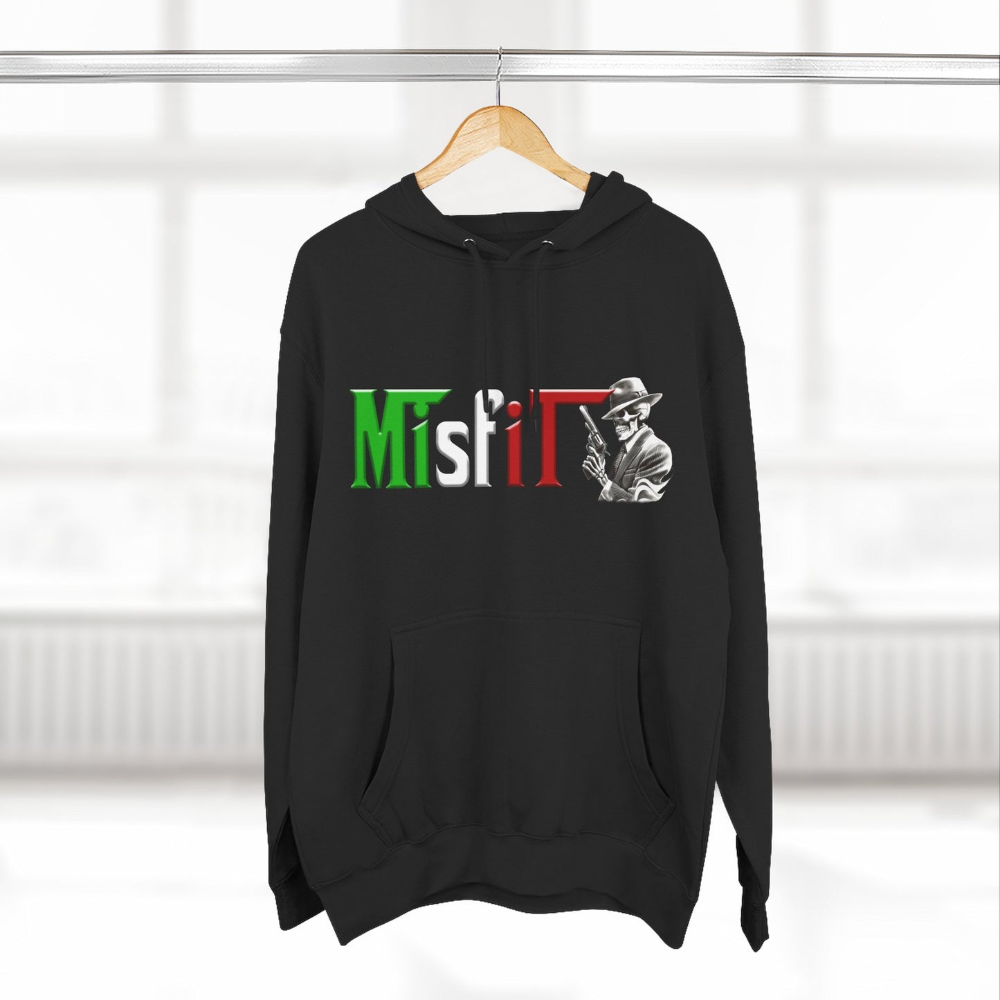 Misfit Italian Mobster Hoodie” – Defiant Creeds Original Three-Panel Fleece Hoodie