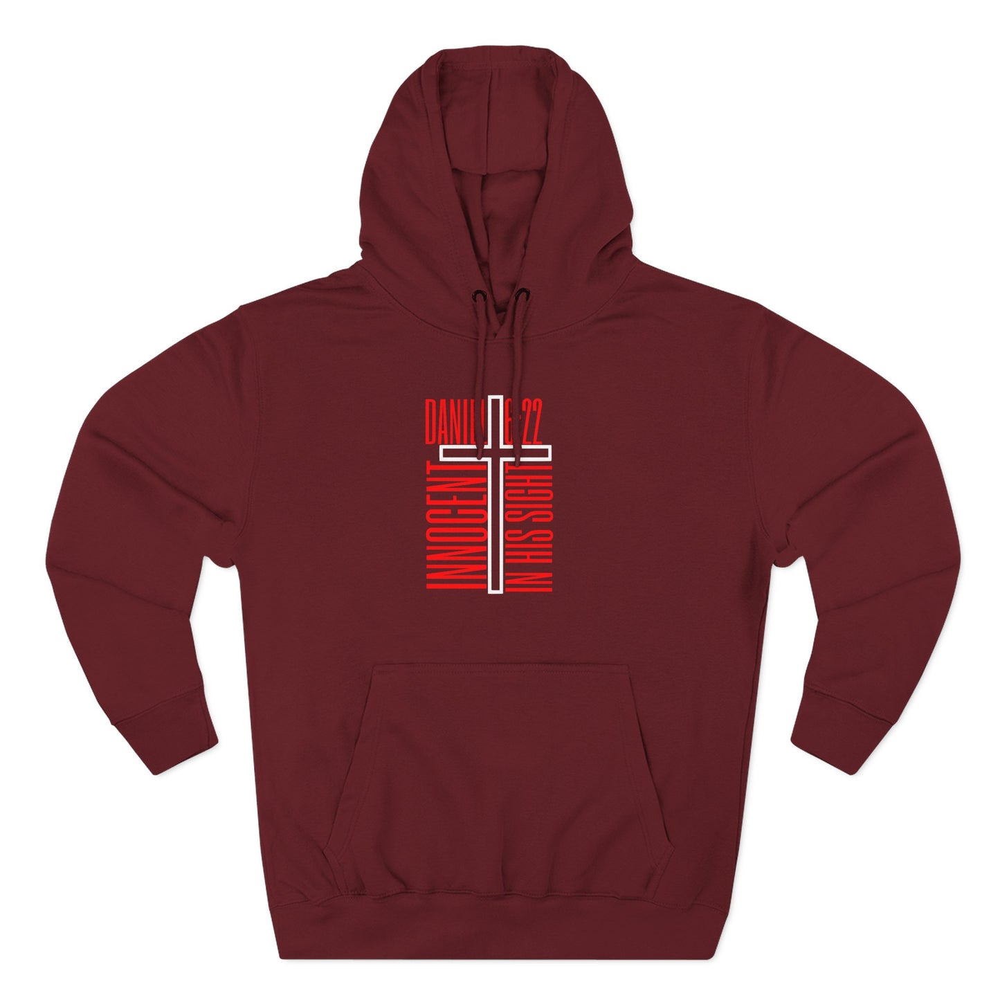 Innocent in His Sight. Christian Cross Hoodie Daniel 6:22 Hoodie