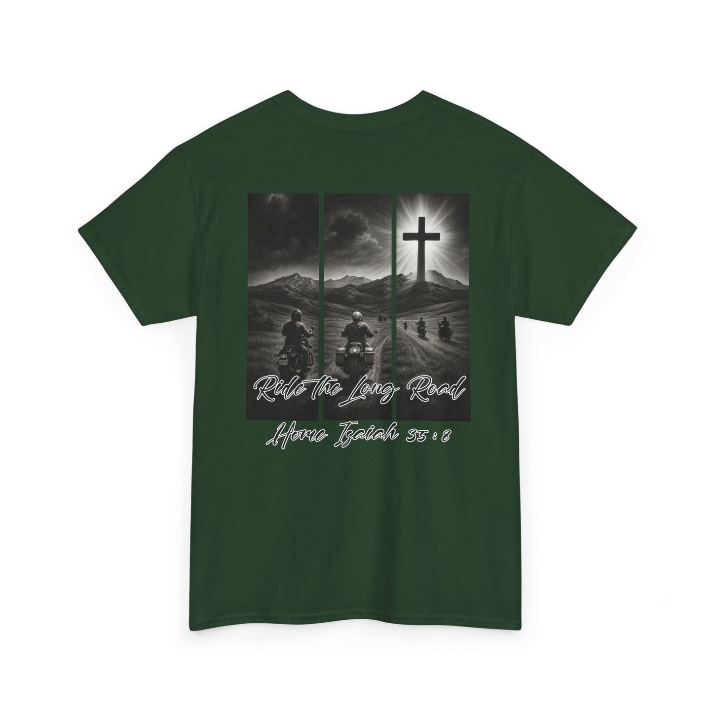 Faith-Inspired Unisex Heavy Cotton Tee, Christian T-Shirt, Follow the Light Tee, Inspirational Apparel, Short Sleeve Shirt