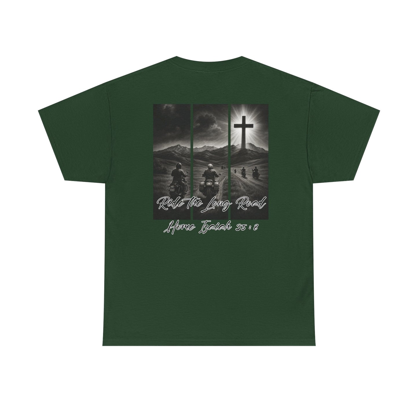 Faith-Inspired Unisex Heavy Cotton Tee, Christian T-Shirt, Follow the Light Tee, Inspirational Apparel, Short Sleeve Shirt