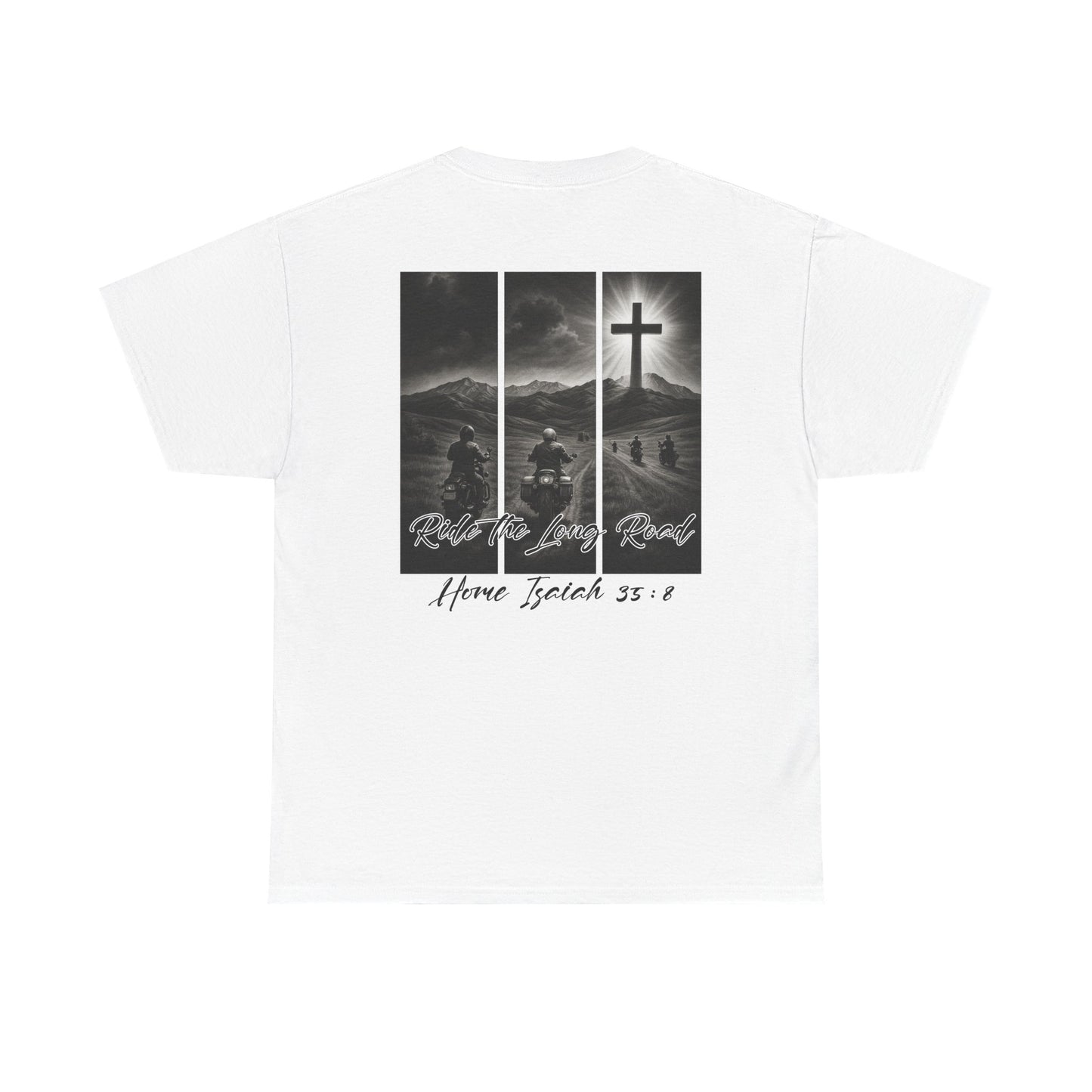 Faith-Inspired Unisex Heavy Cotton Tee, Christian T-Shirt, Follow the Light Tee, Inspirational Apparel, Short Sleeve Shirt