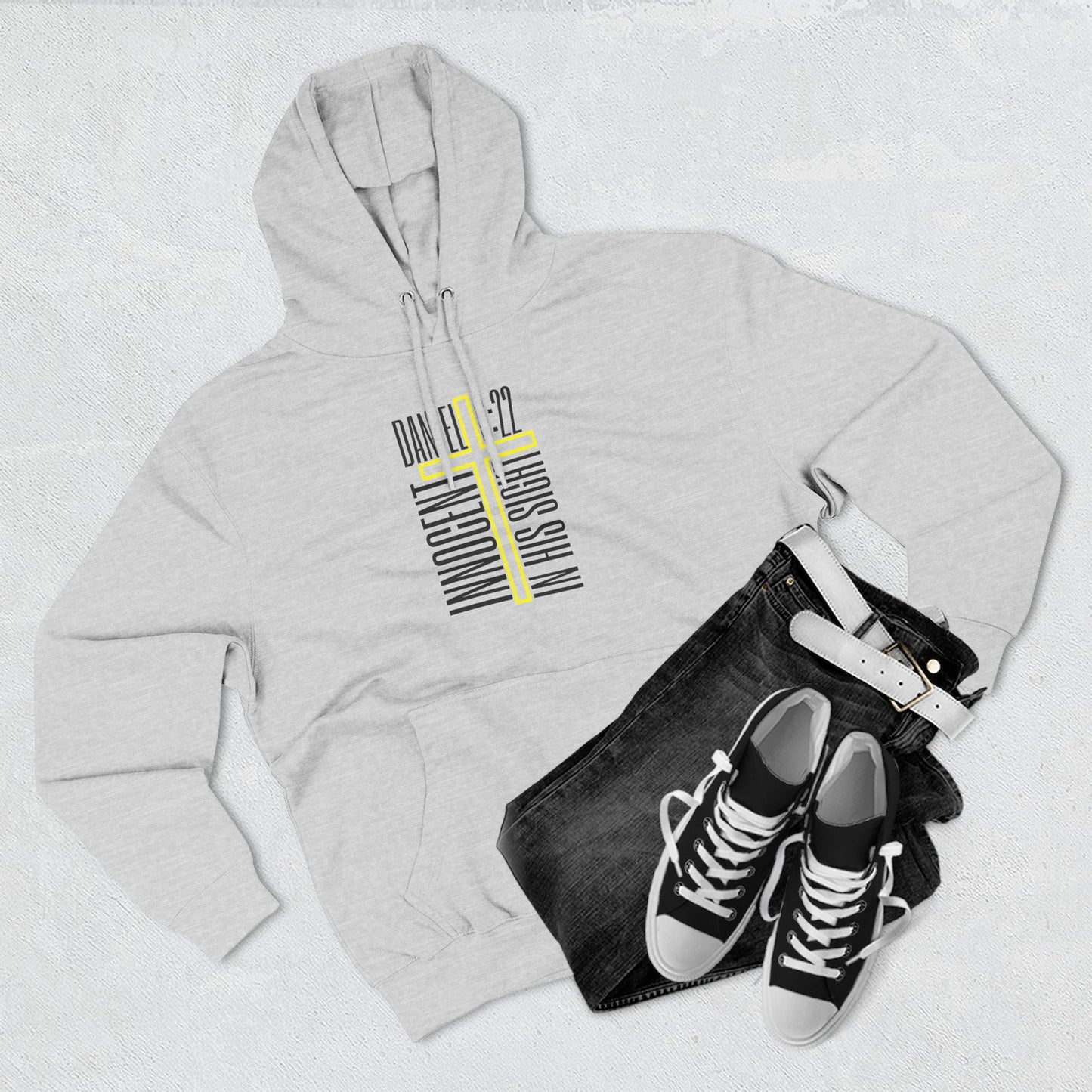 Innocent in His Sight. Christian Cross Hoodie Daniel 6:22 Hoodie