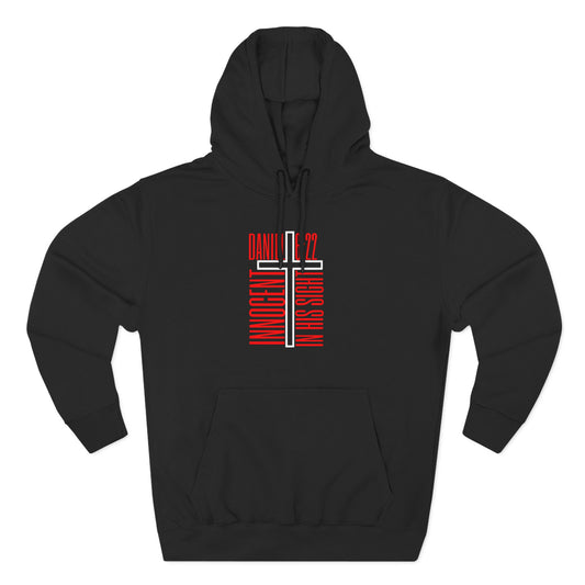 Innocent in His Sight. Christian Cross Hoodie Daniel 6:22 Hoodie