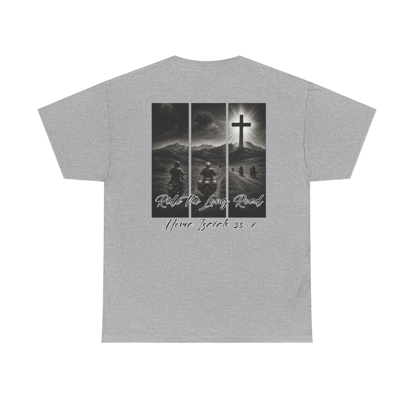 Faith-Inspired Unisex Heavy Cotton Tee, Christian T-Shirt, Follow the Light Tee, Inspirational Apparel, Short Sleeve Shirt