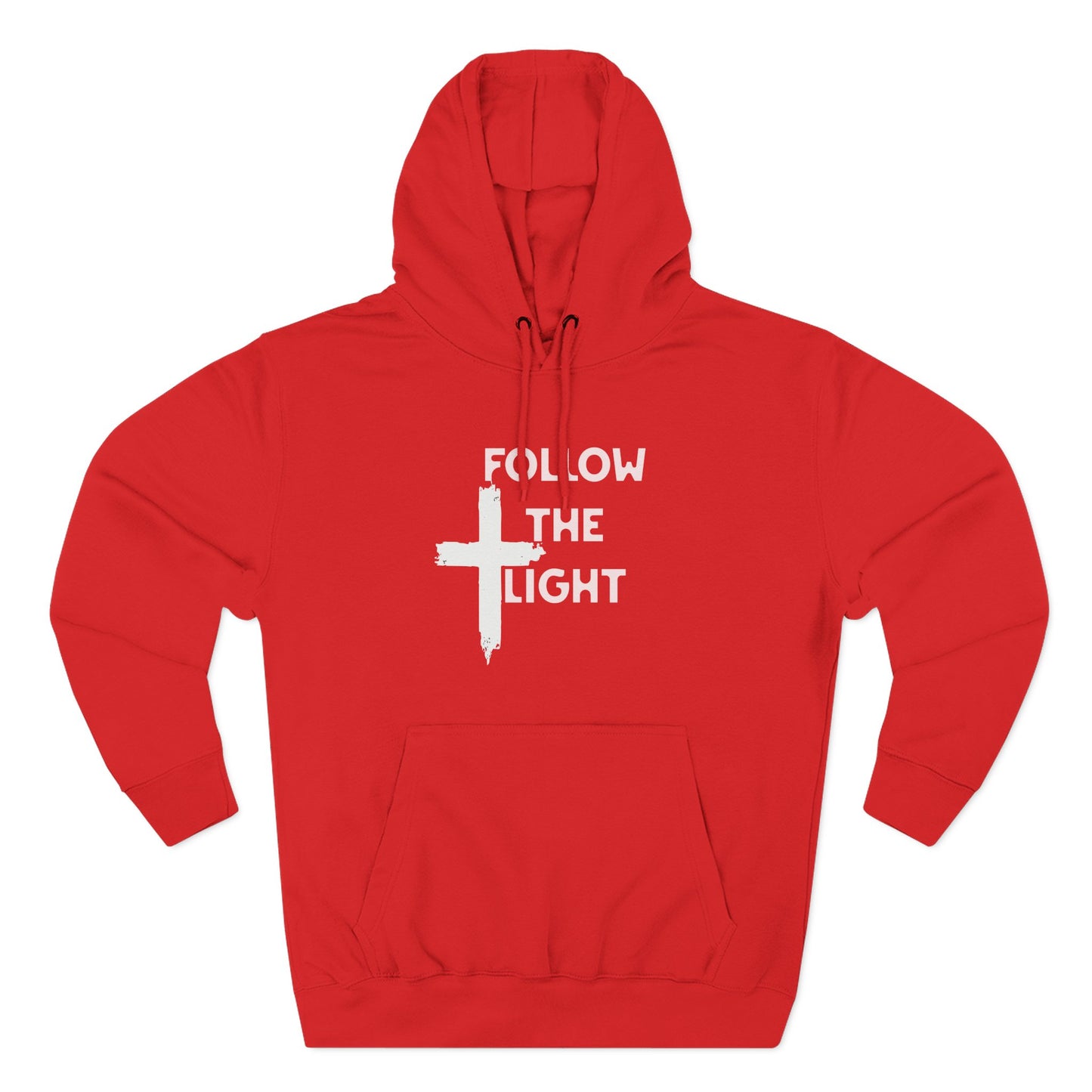 Christian Biker Hoodie: Follow the Light Cross Graphic